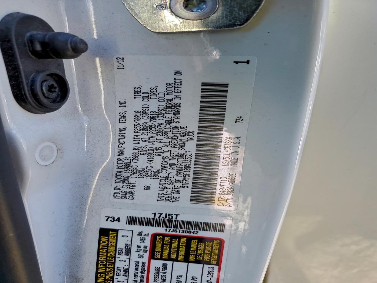 2013 Toyota Tundra Grade