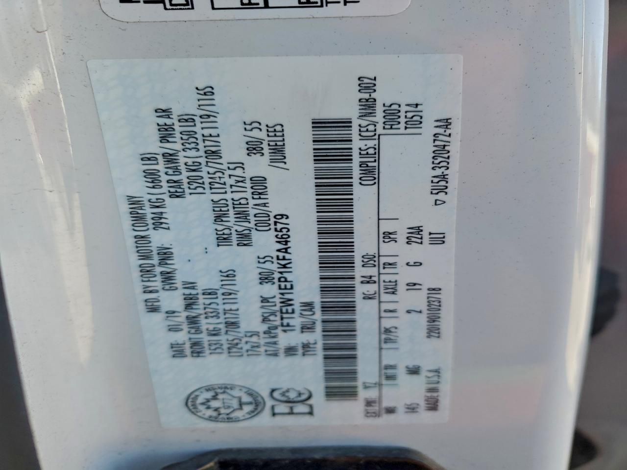 2019 Ford F150 Supercrew