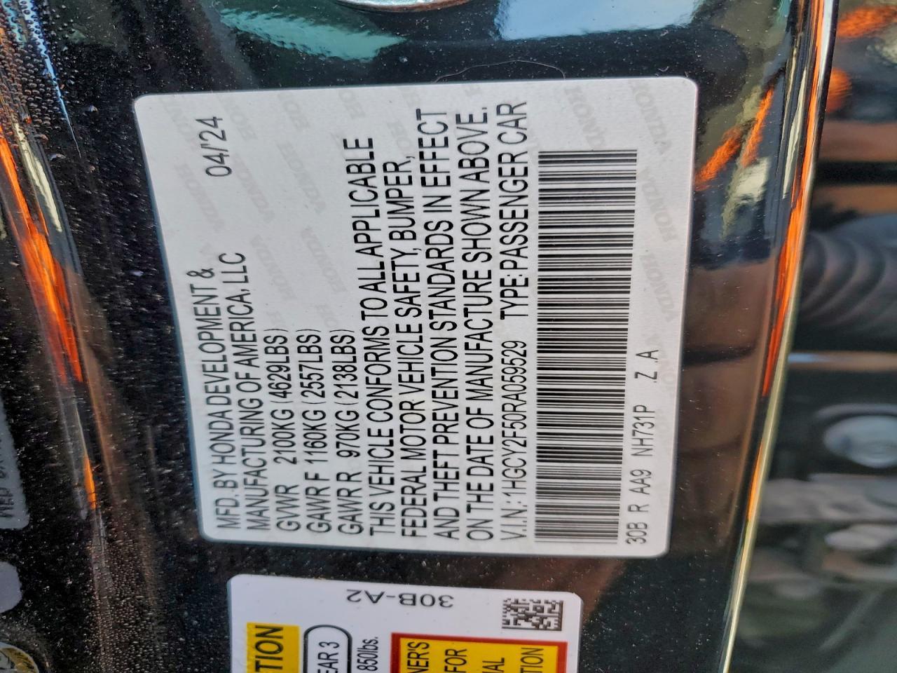 2024 Honda Accord Hybrid Sport