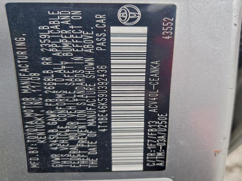2009 Toyota Camry le
