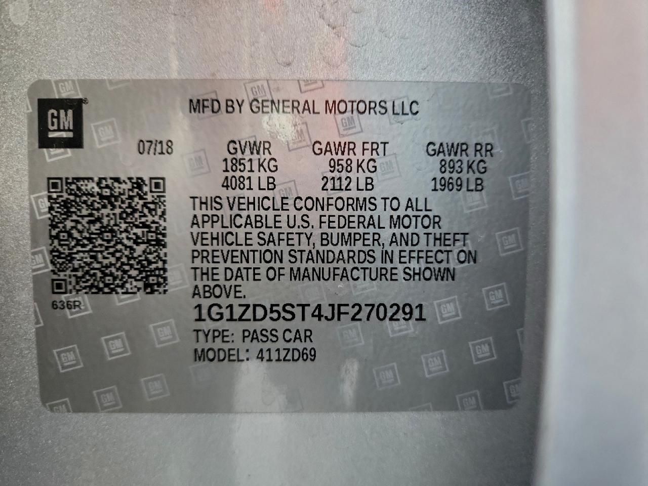 2018 Chevrolet Malibu lt