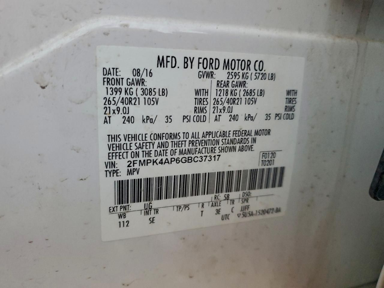 2016 Ford Edge Sport