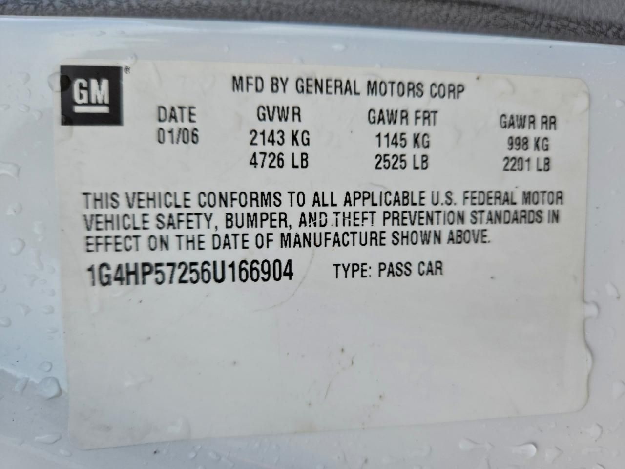 2006 Buick Lucerne cx