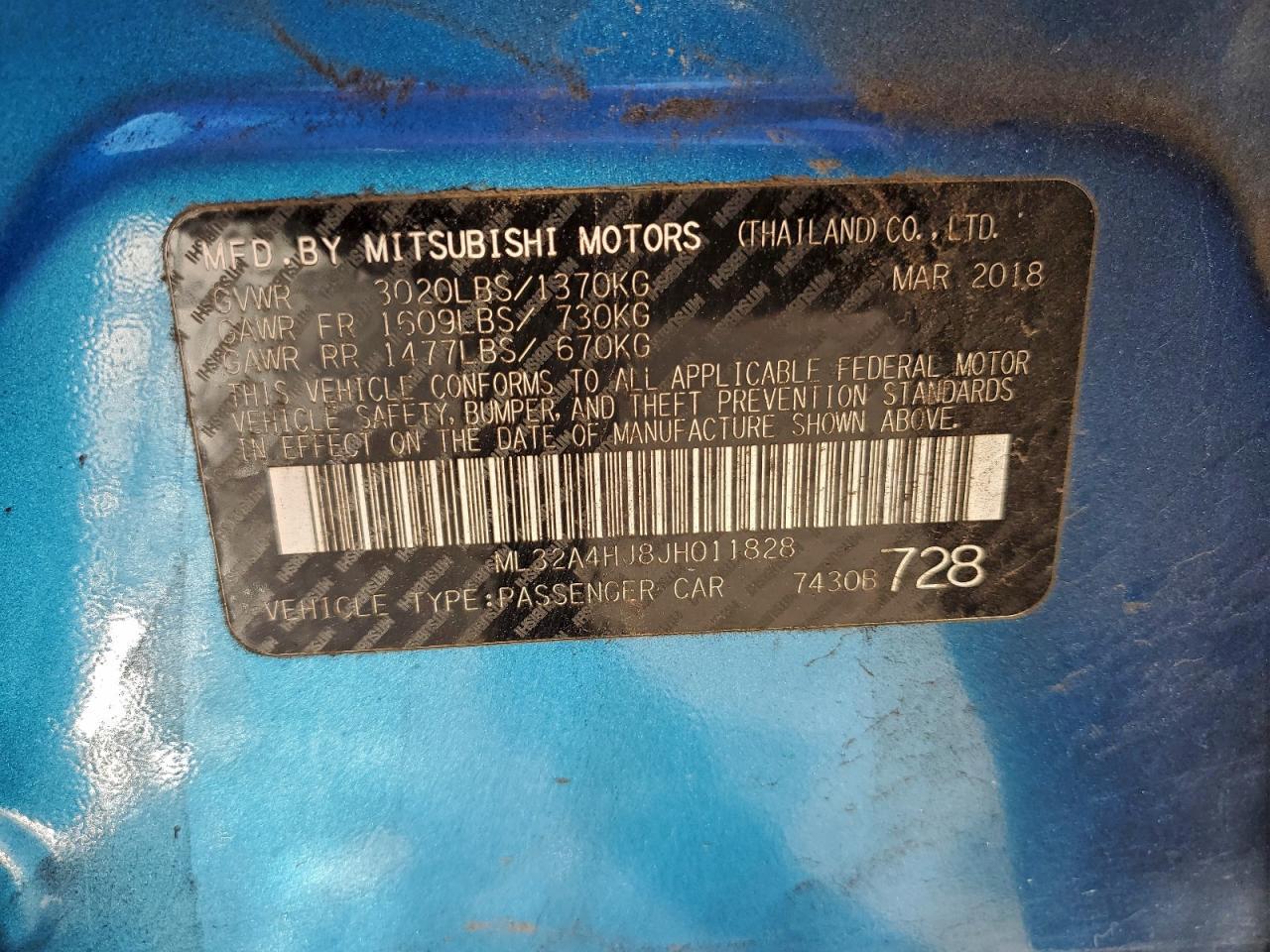 2018 Mitsubishi Mirage se