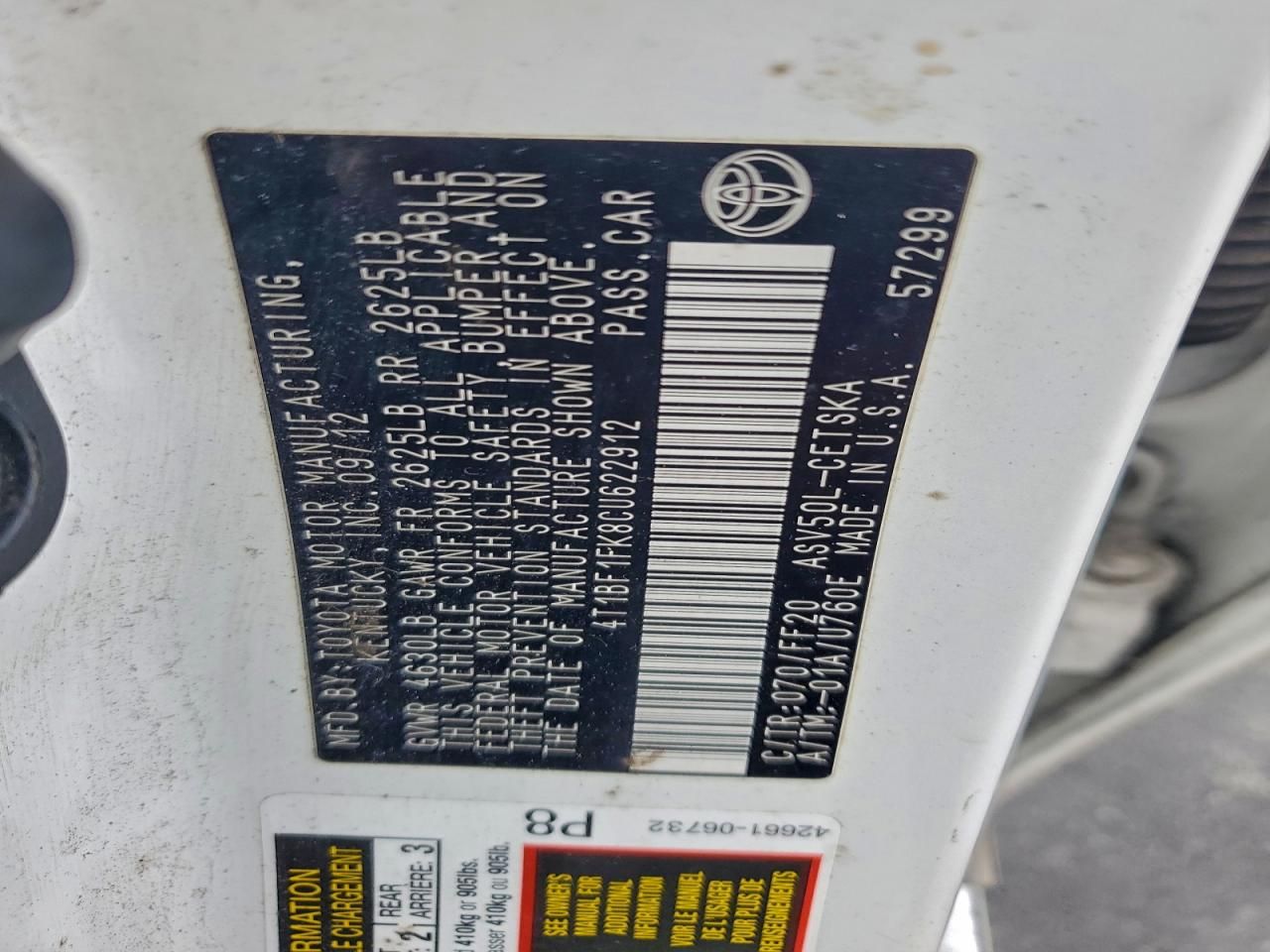 2012 Toyota Camry Base