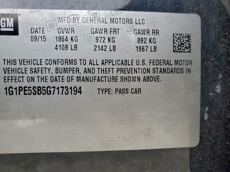 2016 Chevrolet Cruze Limited lt