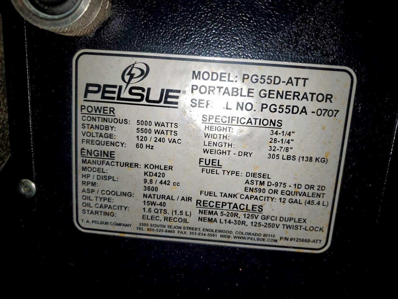 2013 Pelsue PG55D-ATT Generation