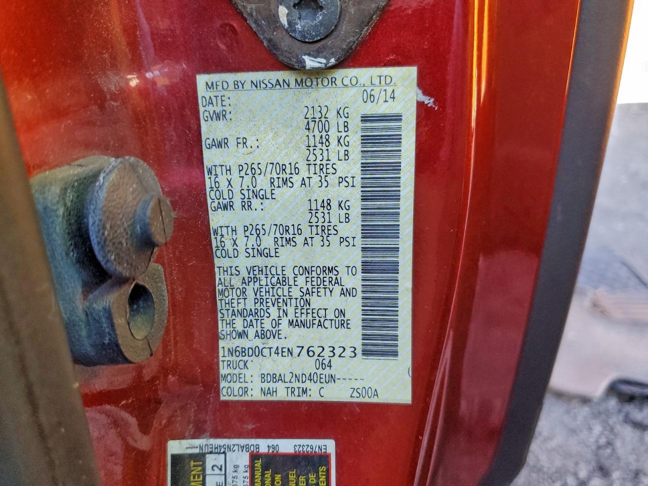 2014 Nissan Frontier S