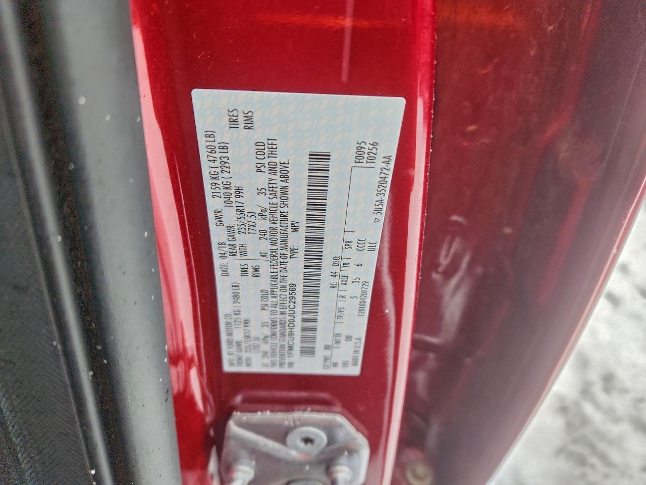 2018 Ford Escape sel