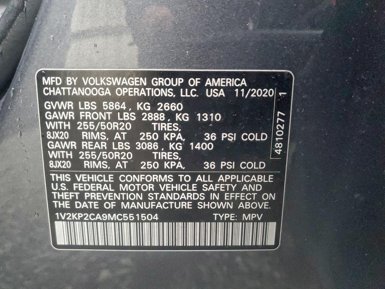 2021 Volkswagen Atlas se