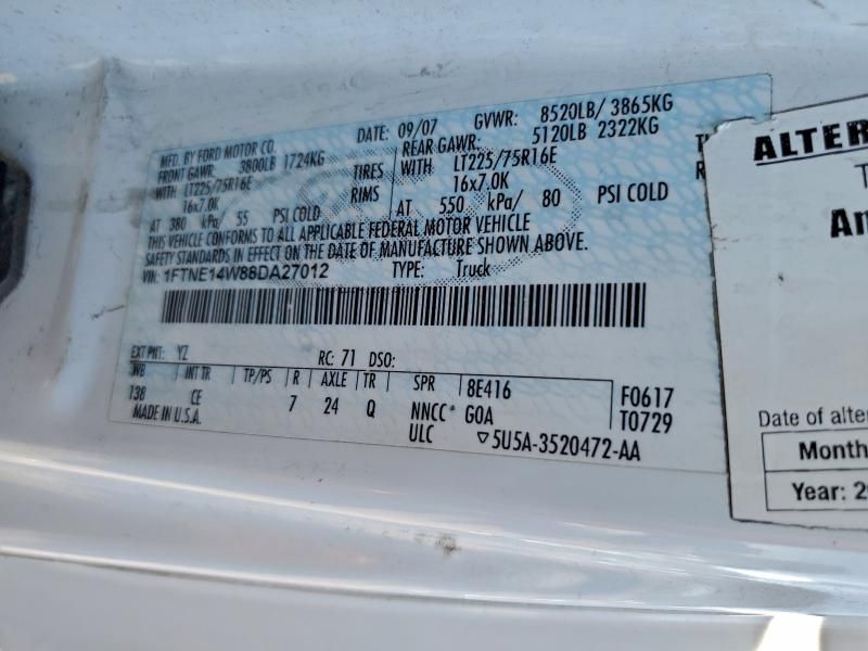 2008 Ford E150 Delivery van