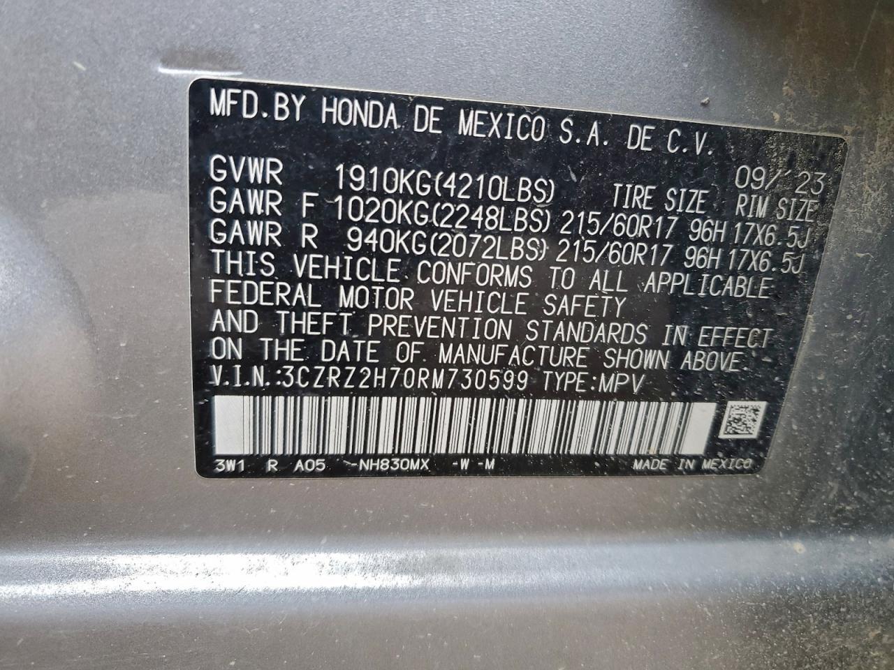 2024 Honda Hr-v exl