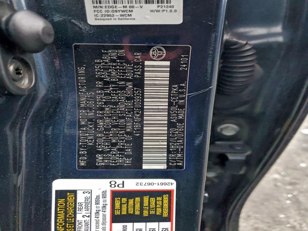 2015 Toyota Camry le