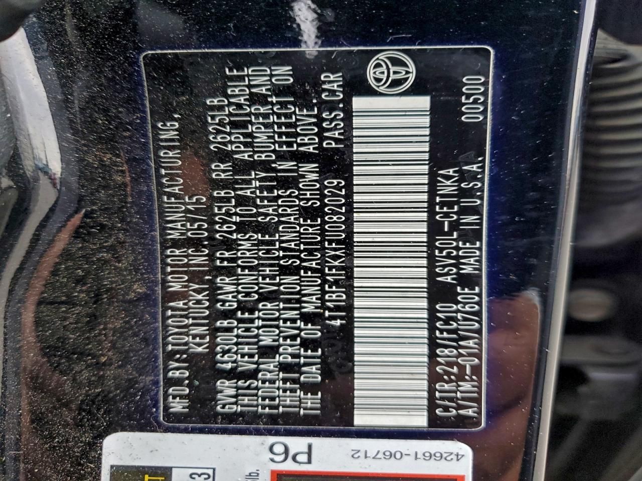 2015 Toyota Camry le