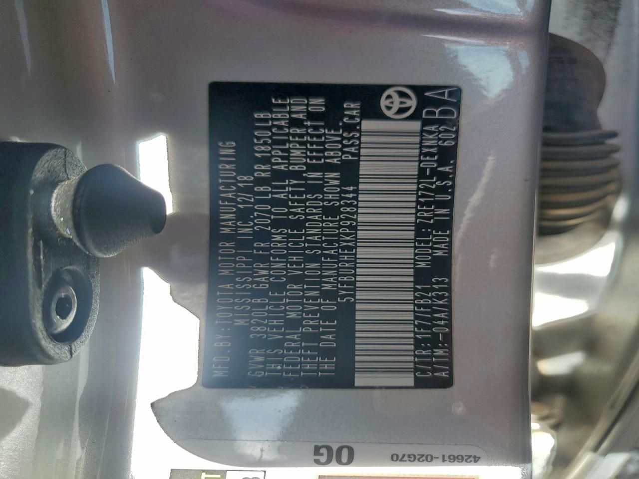 2019 Toyota Corolla l