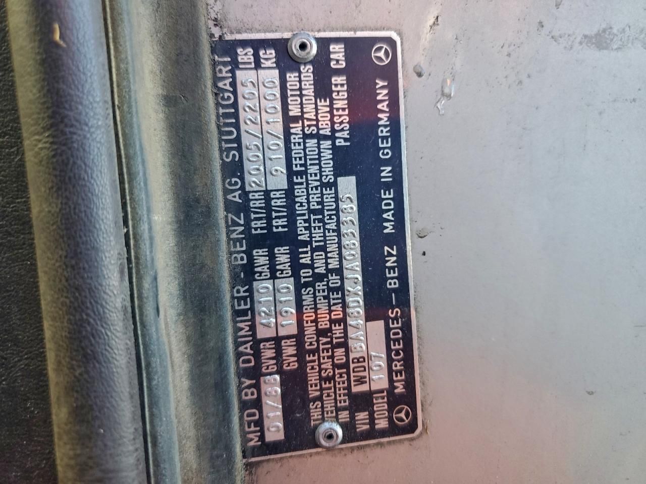 1988 Mercedes-Benz 560 sl