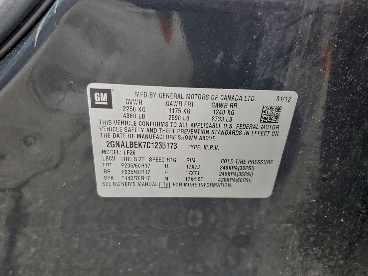 2012 Chevrolet Equinox ls