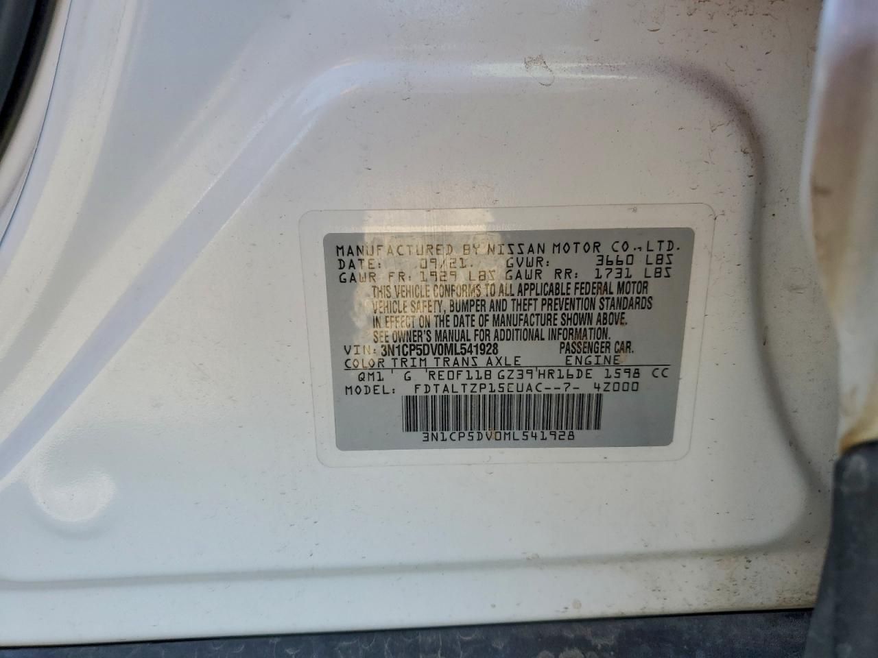 2021 Nissan Kicks sr