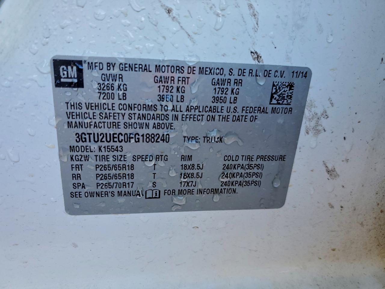 2015 GMC Sierra K1500 SLE