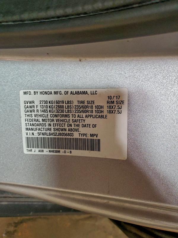 2018 Honda Odyssey ex