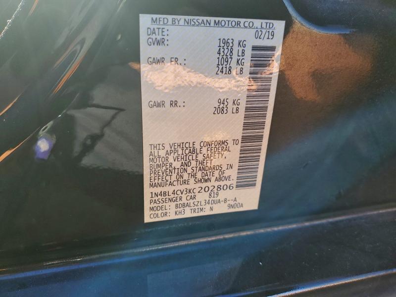 2019 Nissan Altima sr