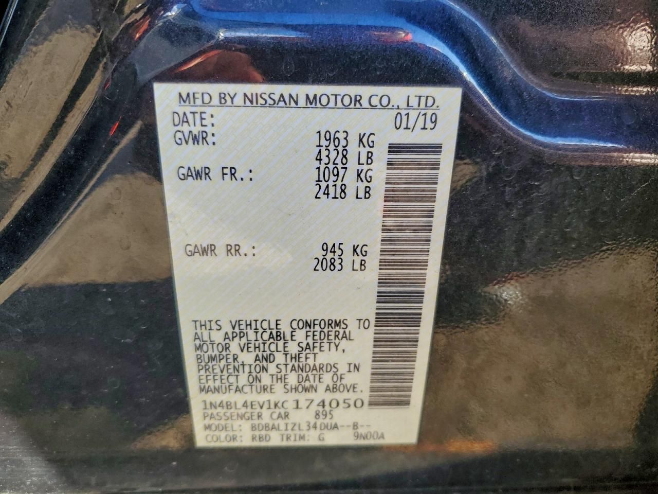 2019 Nissan Altima sl