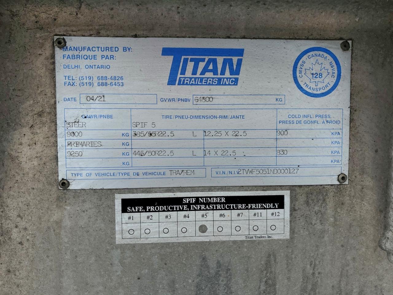 2022 2022 Titan 5 Axle 2022 3FBQ 2022 Titan 5 Axle