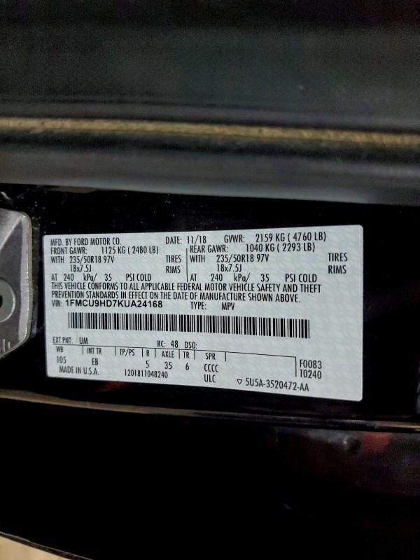 2019 Ford Escape sel