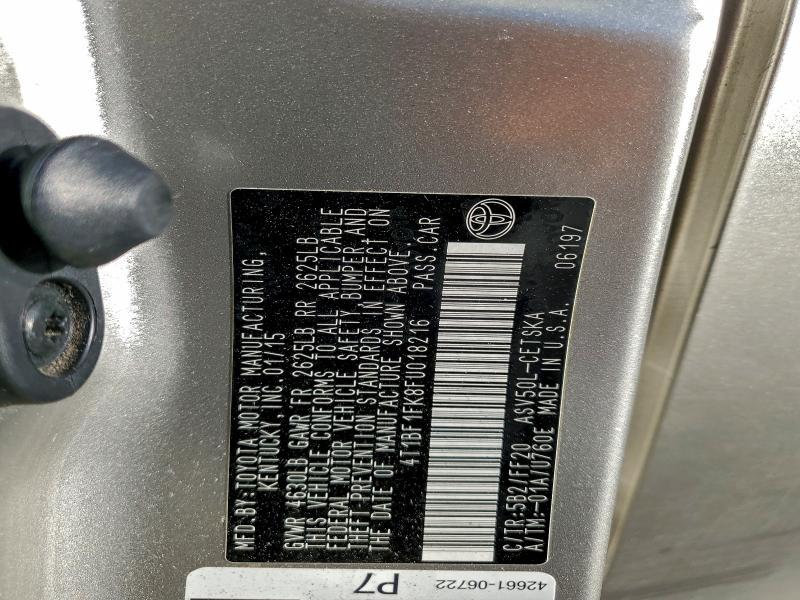 2015 Toyota Camry le