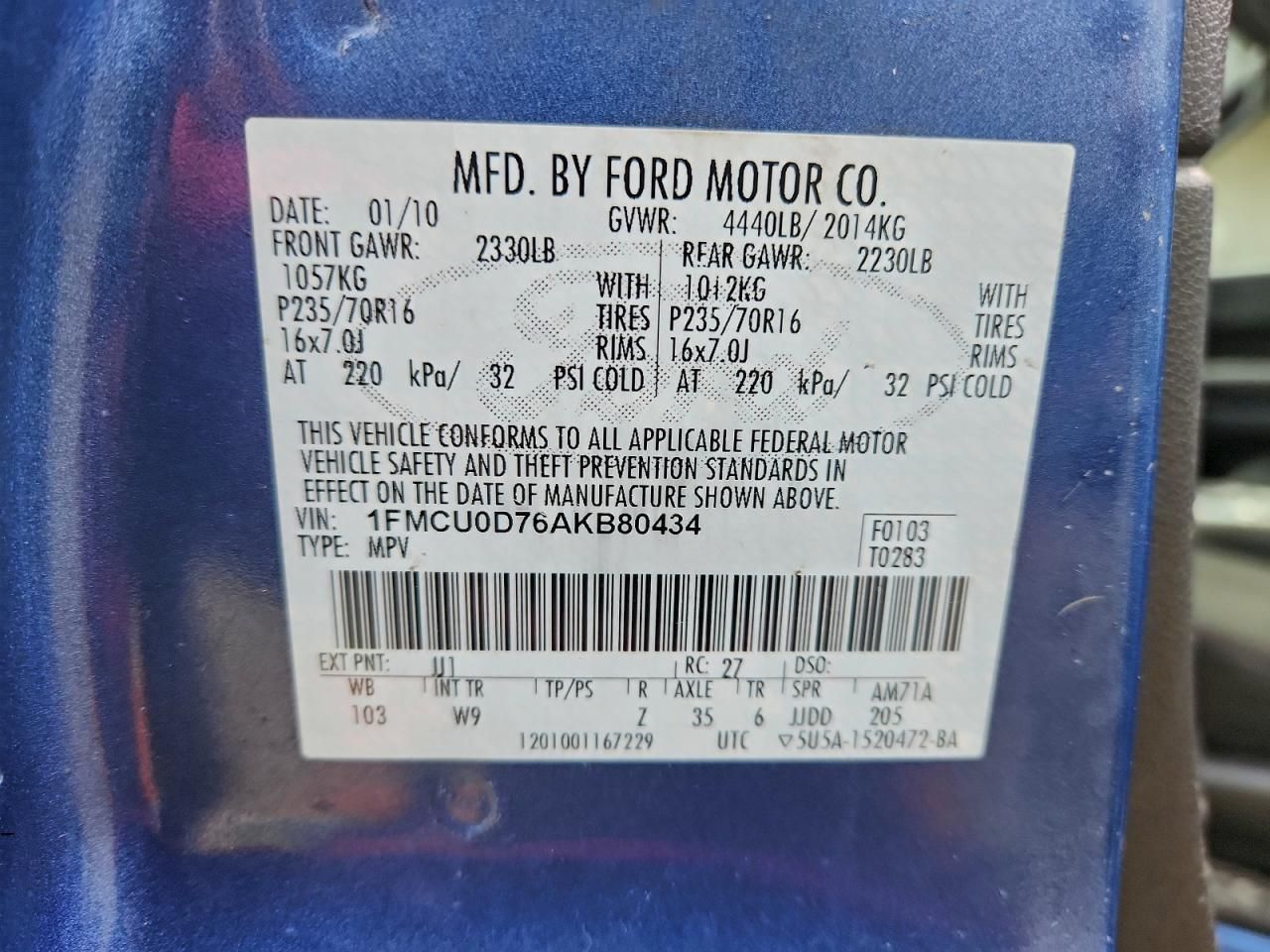 2010 Ford Escape xlt