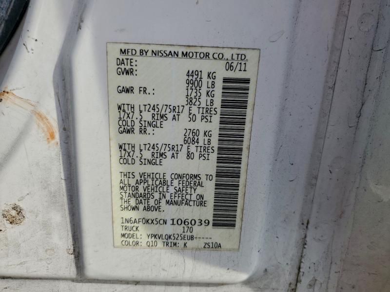 2012 Nissan NV 2500 Delivery Van