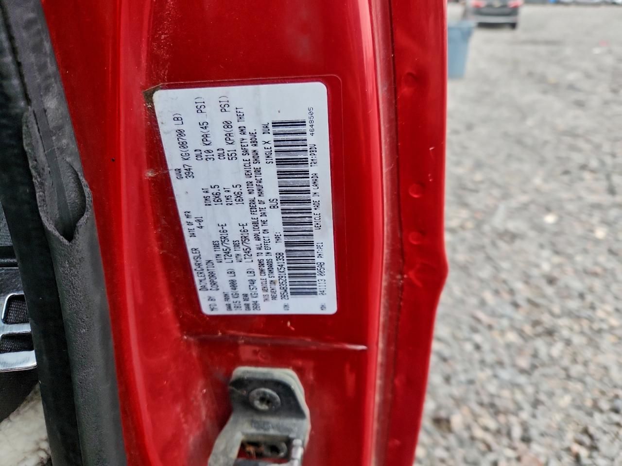 2001 Dodge Ram Wagon B3500