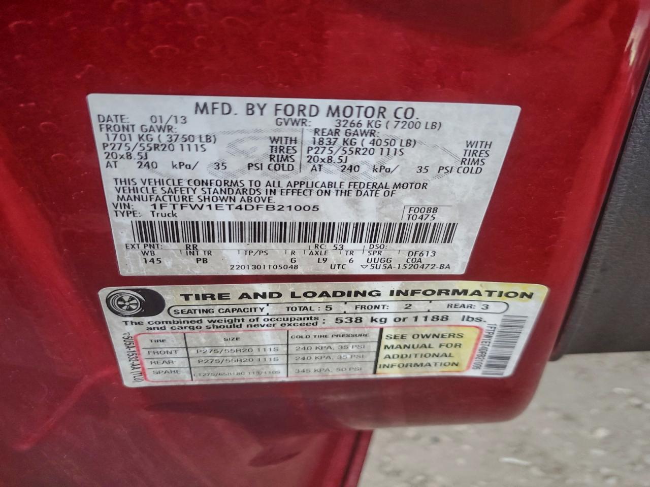 2013 Ford F150 Supercrew