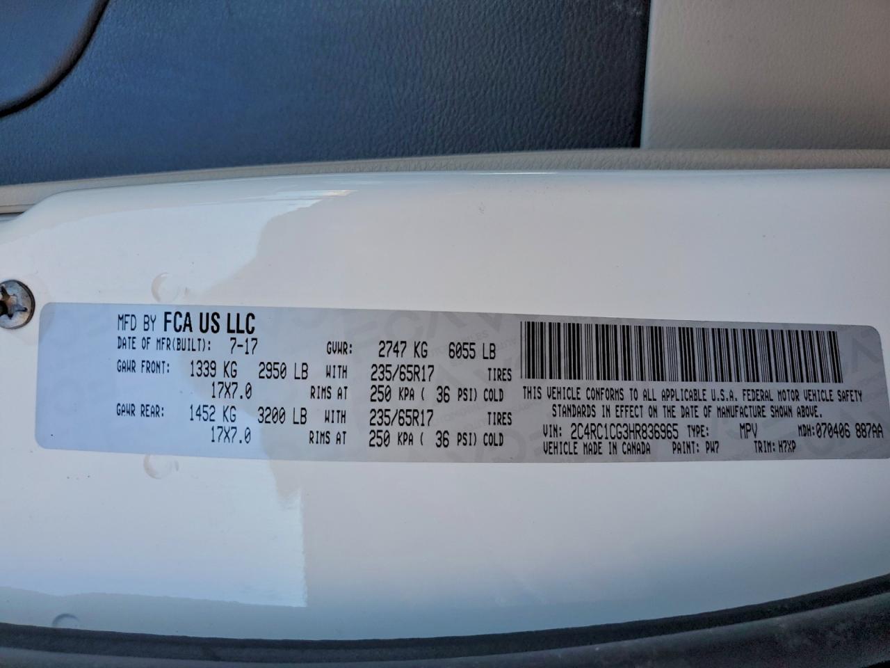 2017 Chrysler Pacifica lx