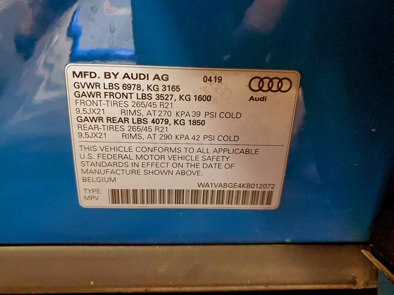 2019 Audi E-tron Prestige