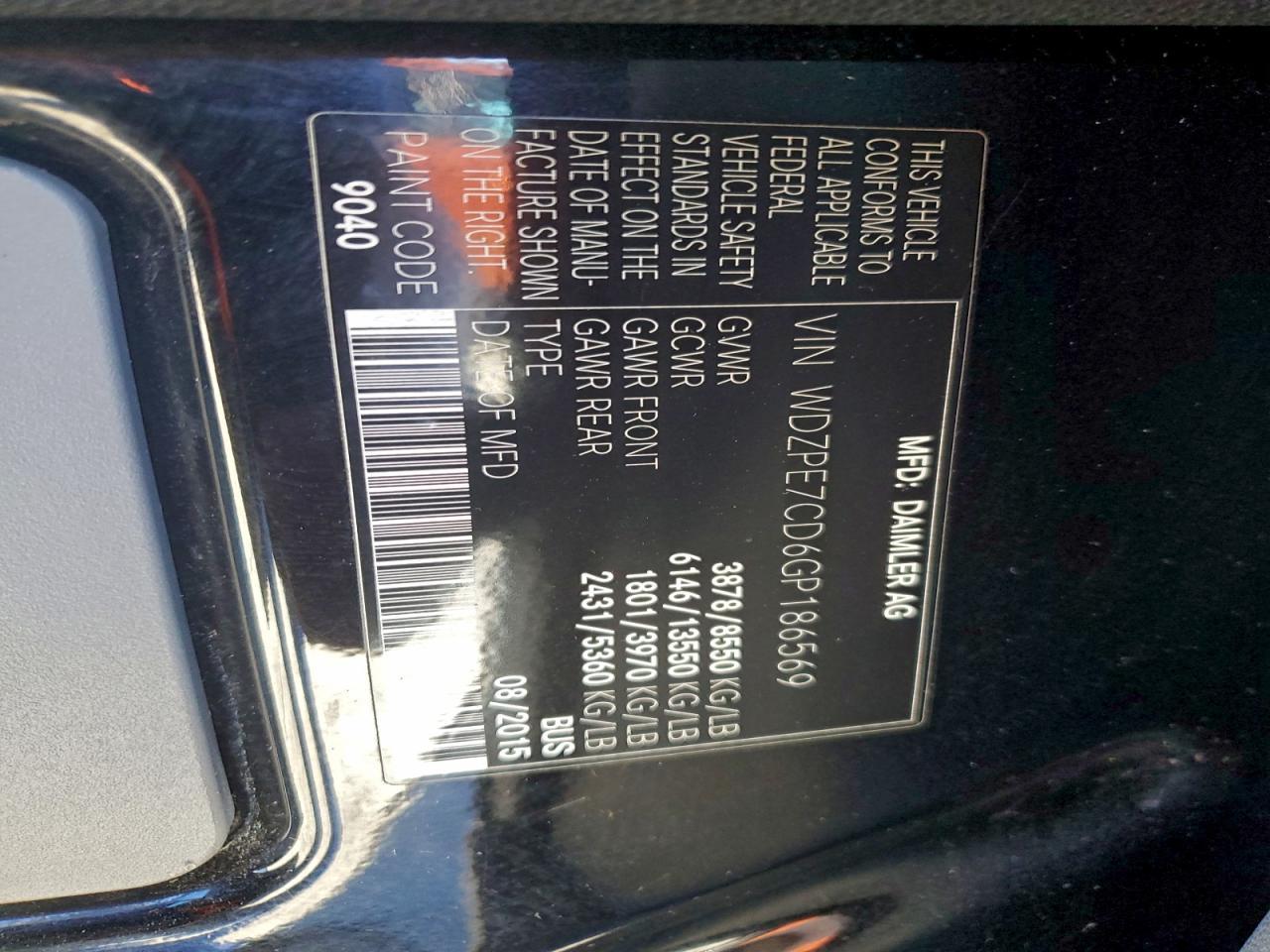 2016 Mercedes-Benz Sprinter 2500