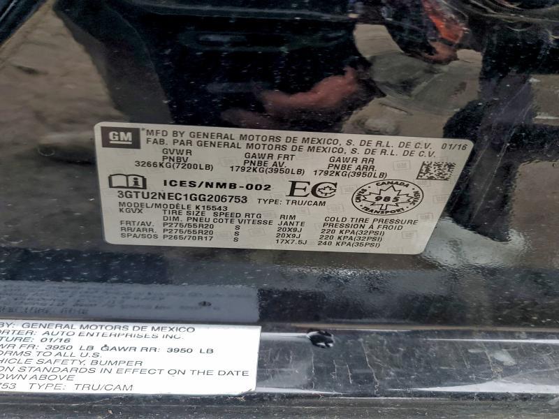 2016 GMC Sierra K1500 SLT
