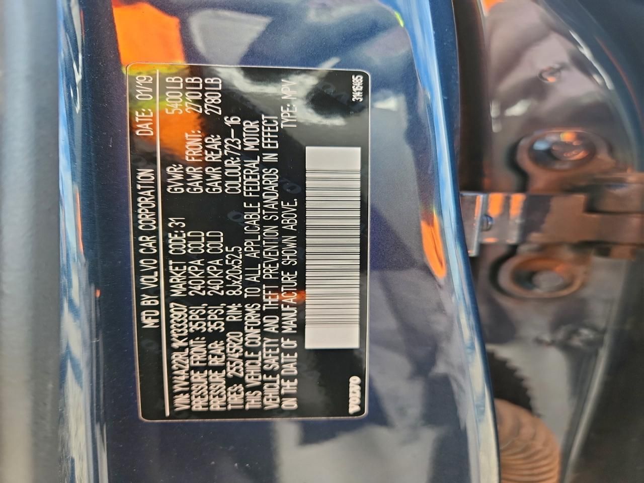 2019 Volvo Xc60 T6 Inscription