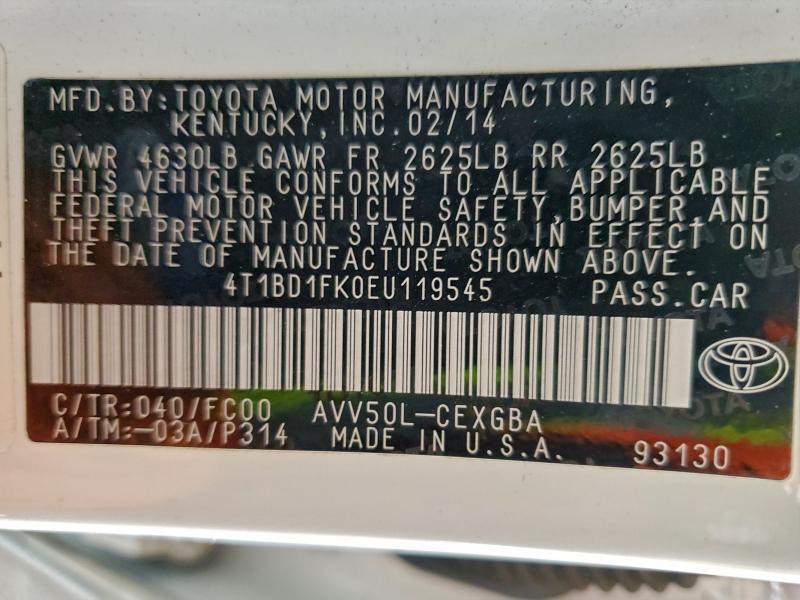 2014 Toyota Camry Hybrid