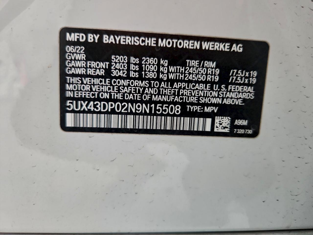 2022 BMW X3 Sdrive30i