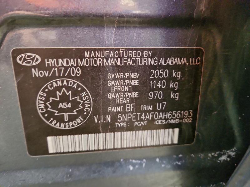 2010 Hyundai Sonata Limited V6 4D