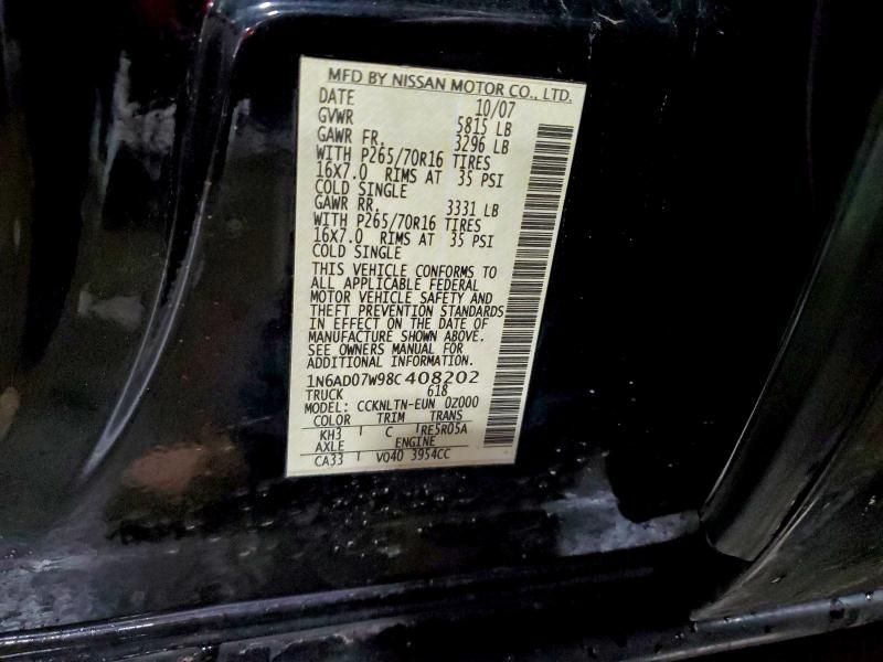 2008 Nissan Frontier Crew cab le