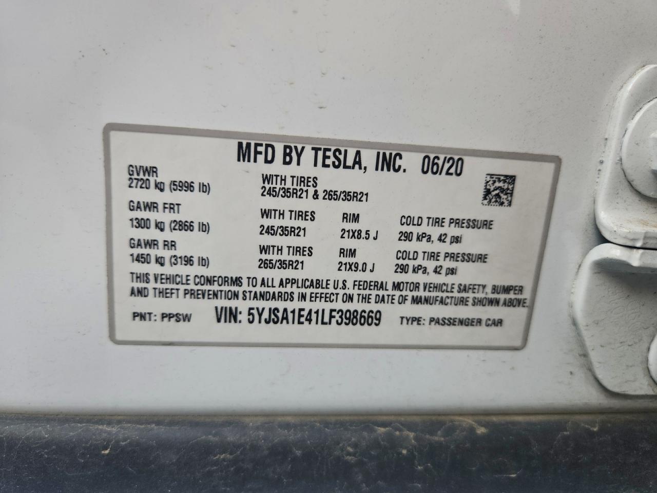2020 Tesla Model s