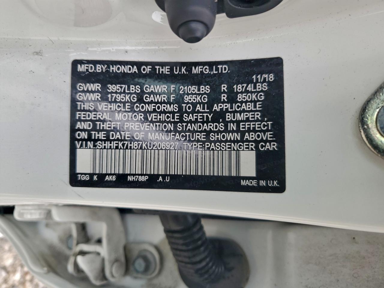 2019 Honda Civic exl