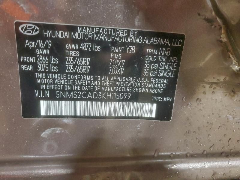 2019 Hyundai Santa fe se