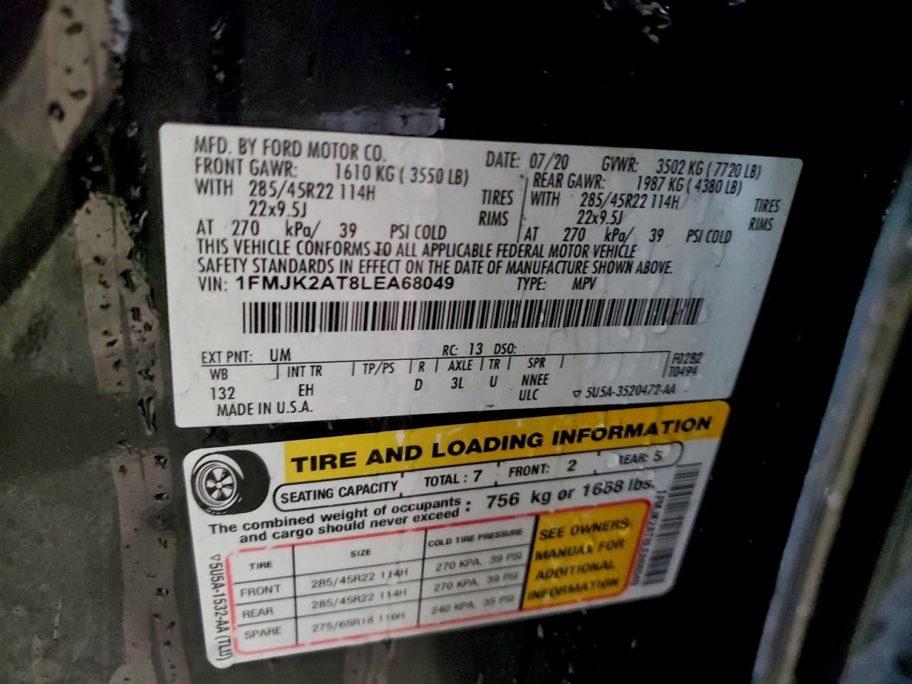 2020 Ford Expedition max Limited