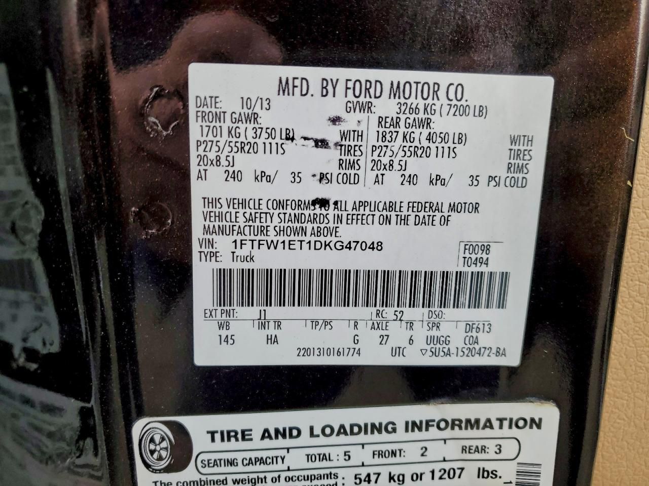 2013 Ford F150 Supercrew