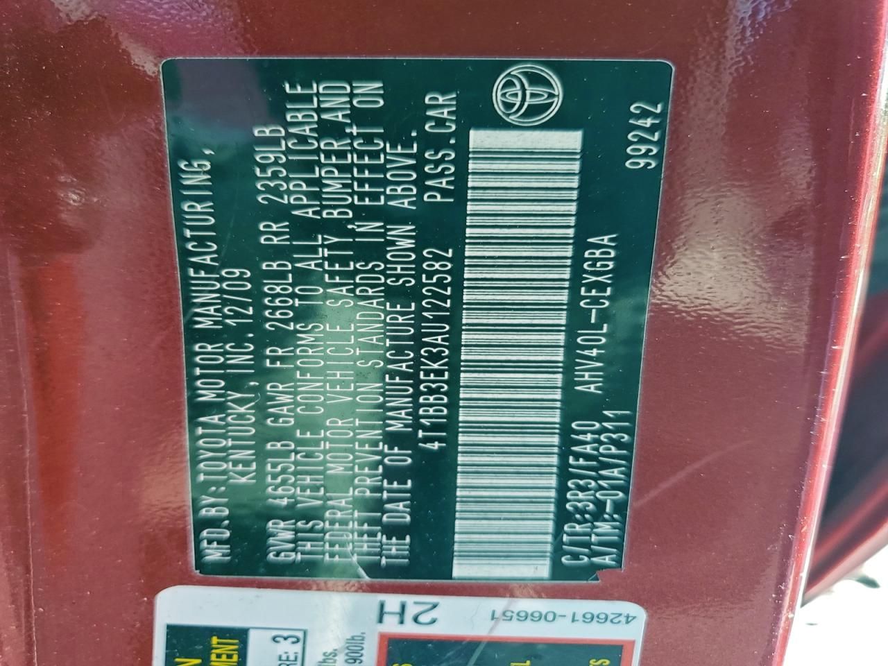 2010 Toyota Camry Hybrid