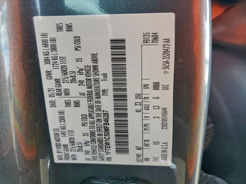 2021 Ford F150 Supercrew