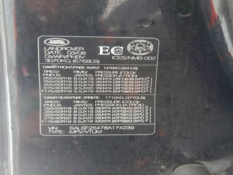 2008 Land Rover Range Rover Sport hse